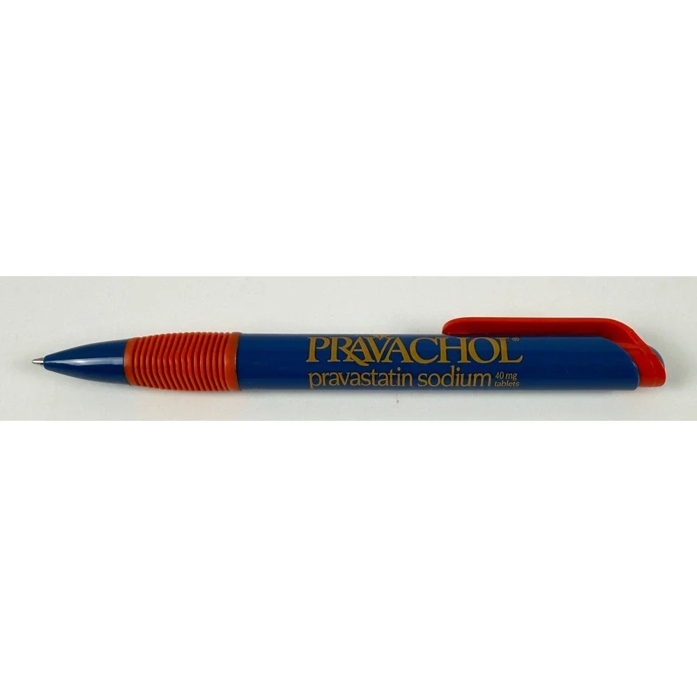 Pravachol Pravastatin Blue Red Pharma Promo Pen Drug Rep Advertising